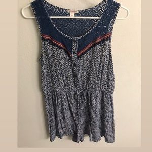 Boho Blue Romper
